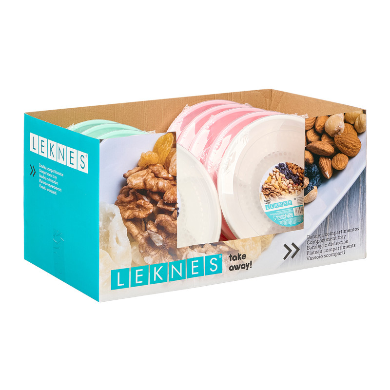 AIRTIGHT COMPARTMENT TRAY ASSORTED 3 COLORS