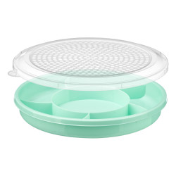 AIRTIGHT COMPARTMENT TRAY ASSORTED 3 COLORS