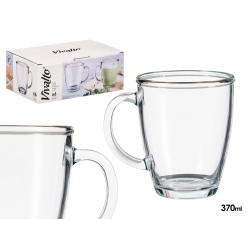 TASSE VERRE PETIT-DÉJEUNER POIGNÉE 370ML 