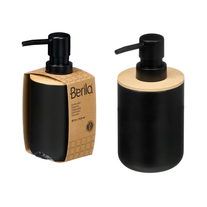DOSIFICADOR PLASTICO BAMBU NEGRO