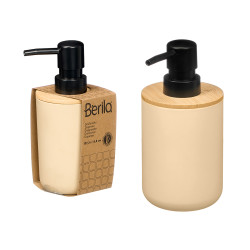 DOSIFICADOR PLASTICO BAMBU BEIGE