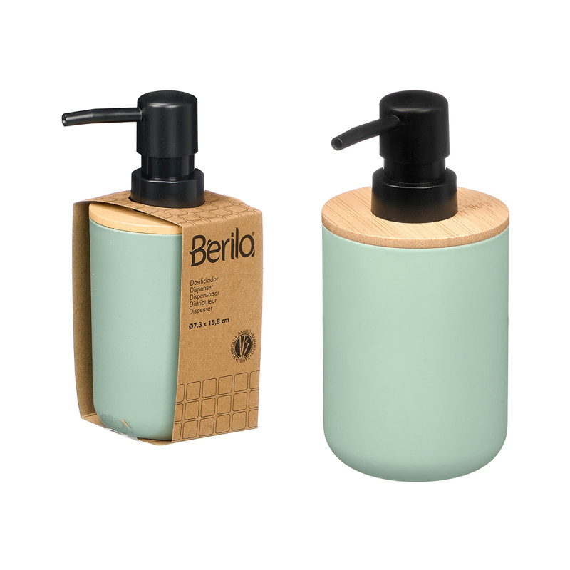 DISPENSADOR PLASTICO BAMBU MENTA