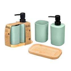 SET DISPENSER TAZZA BASE BAMBU MENTA