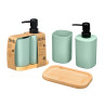CONJUNTO DISPENSADOR COPO BASE BAMBU MENTA