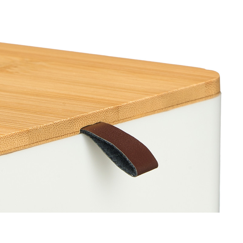 ORGANIZZATORE PLASTICA SPECCHIO BAMBÙ BIANCO