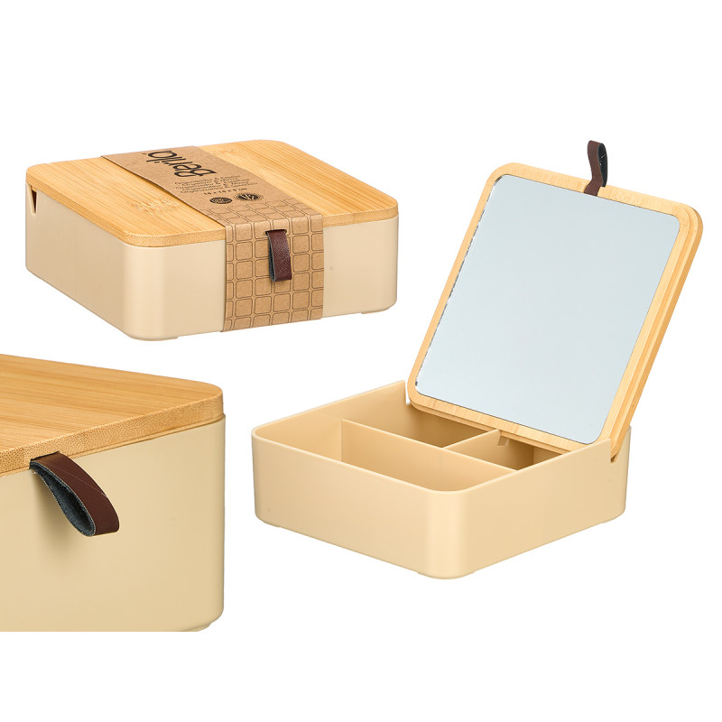ORGANIZZATORE SPECCHI PLASTICA BEIGE BAMBU