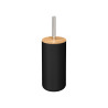 BLACK BAMBOO PLASTIC TOILET BRUSH HOLDER