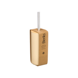 BEIGE BAMBOO PLASTIC TOILET BRUSH HOLDER