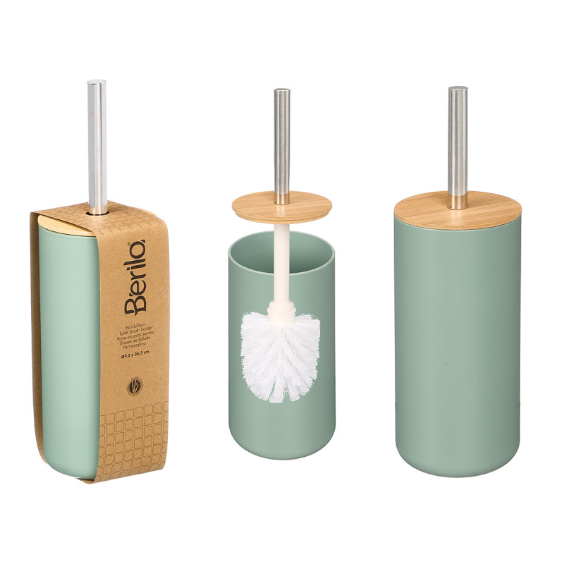 PORTA-ESCOVAS SANITA PLASTICO BAMBU MENTA