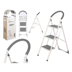 ESCALERA METAL 3 ESCALONES GRIS