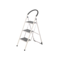 ESCALERA METAL 3 ESCALONES GRIS