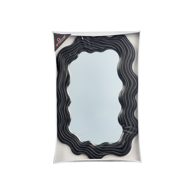 ESPEJO PLASTICO FORMA NEGRO 45CM