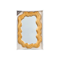 GOLD SHAPED PLASTIC MIRROR 45CM