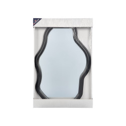 MIROIR DE FORME EN PLASTIQUE NOIR 72CM