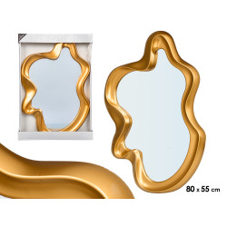 ESPEJO PLASTICO FORMA ORO 80CM