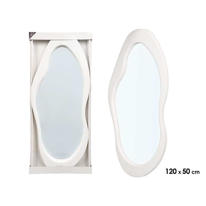 SPECCHIO PLASTICA SAGOMATO BIANCO 120CM