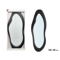 ESPELHO EM FORMA DE PLÁSTICO PRETO 120CM