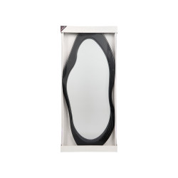 BLACK PLASTIC SHAPED MIRROR 120CM