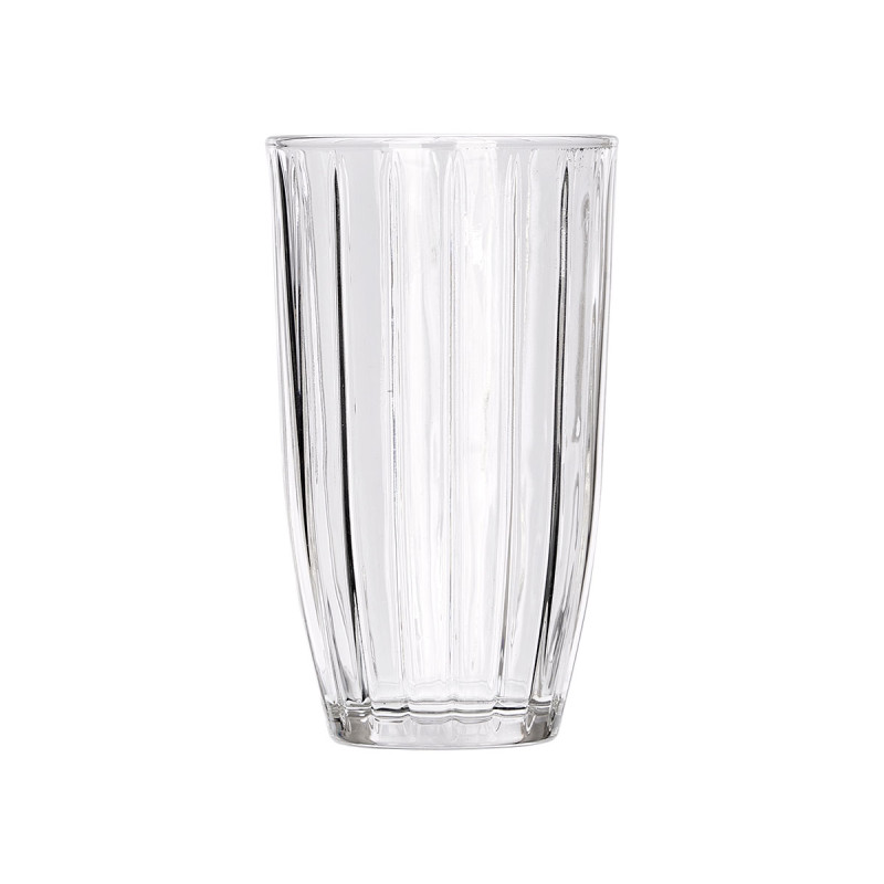 440ML TRANSPARENT STRIPED TALL GLASS