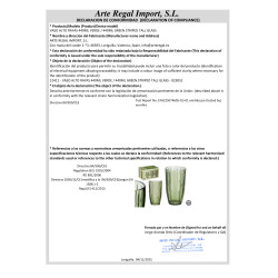 VASO ALTO RAYAS 440ML VERDE