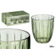 BICCHIERE ACQUA RIGHE 330ML VERDE