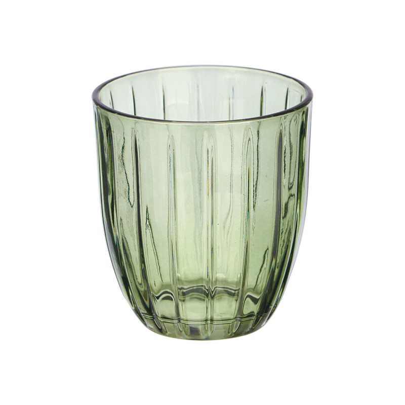 330ML GREEN STRIPED WATER GLASS