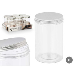 POT EN PET COUVERCLE ALUMINIUM 1L