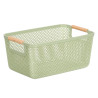 CESTO PLASTICO VERDE PEGA BAMBU 27,5X18CM