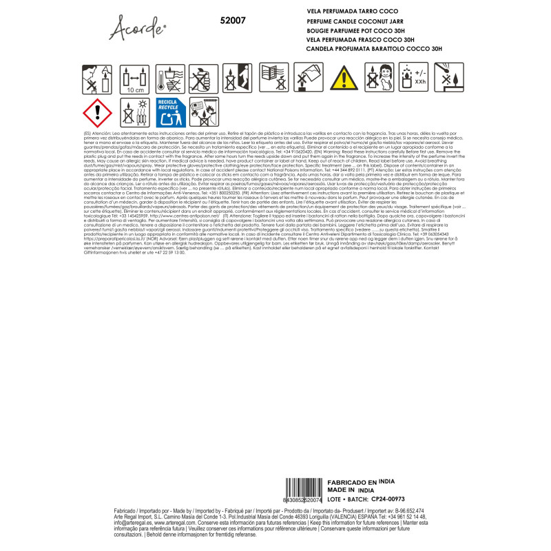 BOUGIE PARFUMEE POT COCO 30H
