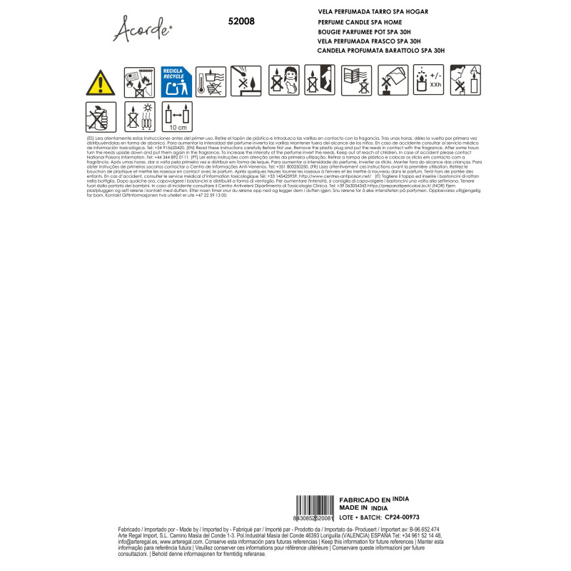 CANDELA PROFUMATA BARATTOLO SPA 30H