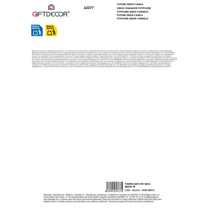 POPURRI 200GR CANELA