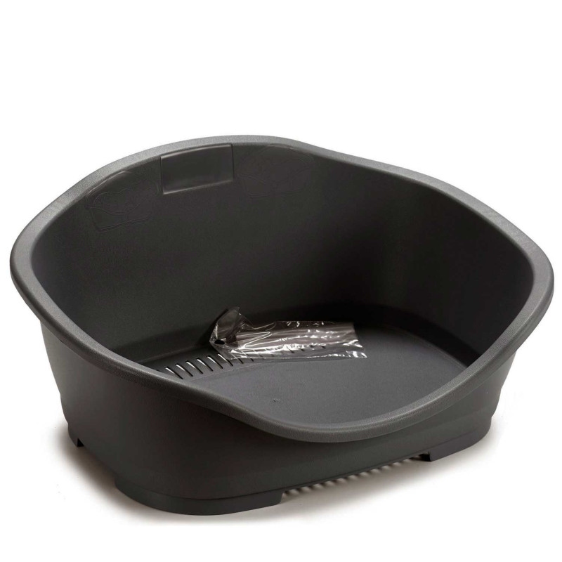 CAMA MASCOTA PLASTICO PEQUEÑA GRIS