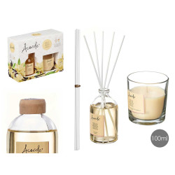 CONJ DIFUSOR 100ML VELA 30H BAUNILHA