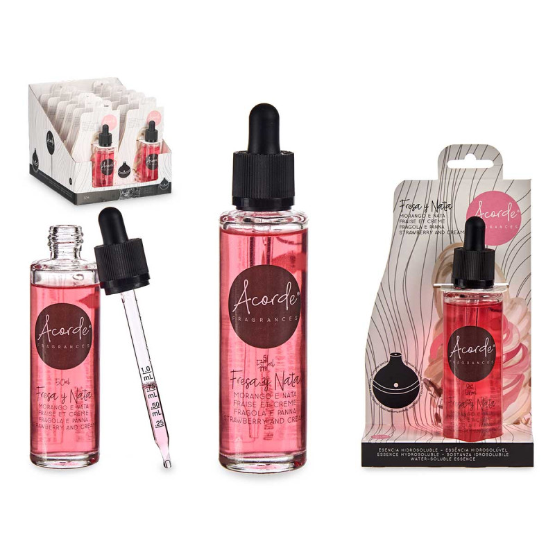 ESSENCIA HIDROSSOLÚVEL 50ML MORANGO E NATA  