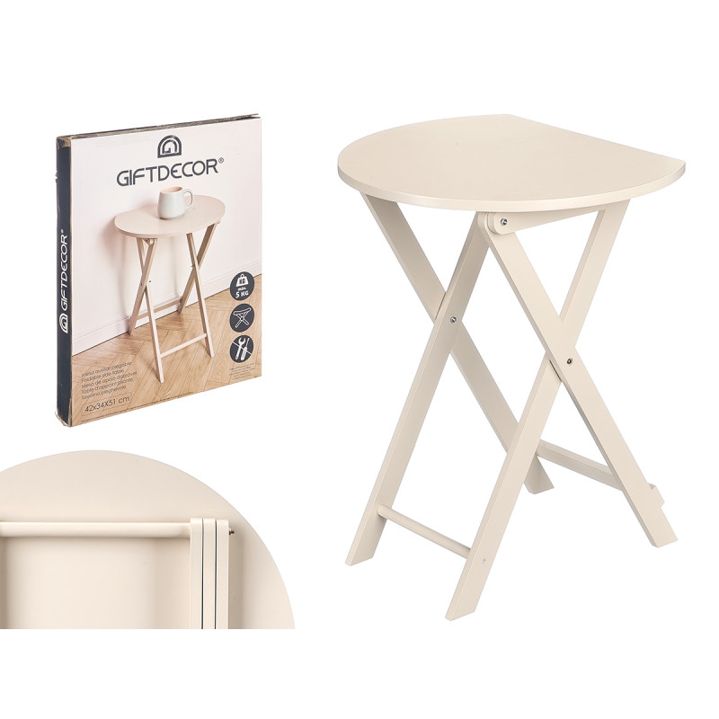 MESA AUXILIAR PLEGABLE BEIGE