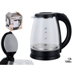 BOUILLOIRE NOIRE LED BOROSILICATE 1,8 L