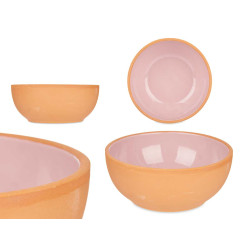 BOWL BARRO 20CM COLOR ROSA
