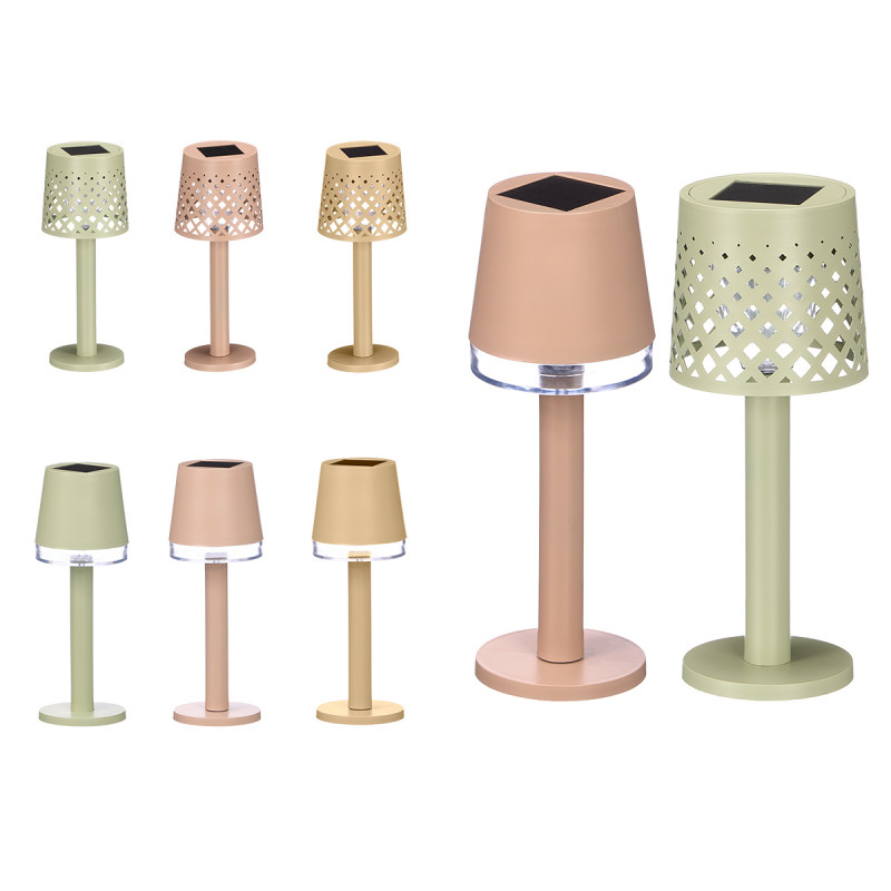 LAMPE SOLAIRE SUR PIED ASSORT 2 MODÈLES 3 COULEURS