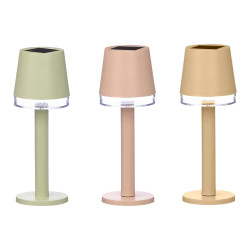 SOLAR LAMP WITH BASE ASSORTED 3 COLORS