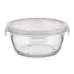 BOITE HERMETIQUE RONDE VERRE AVEC COURVE