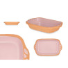 CASSEROLE TERRE CUITE RECTANGULAR POIGNE 23CM ROSE