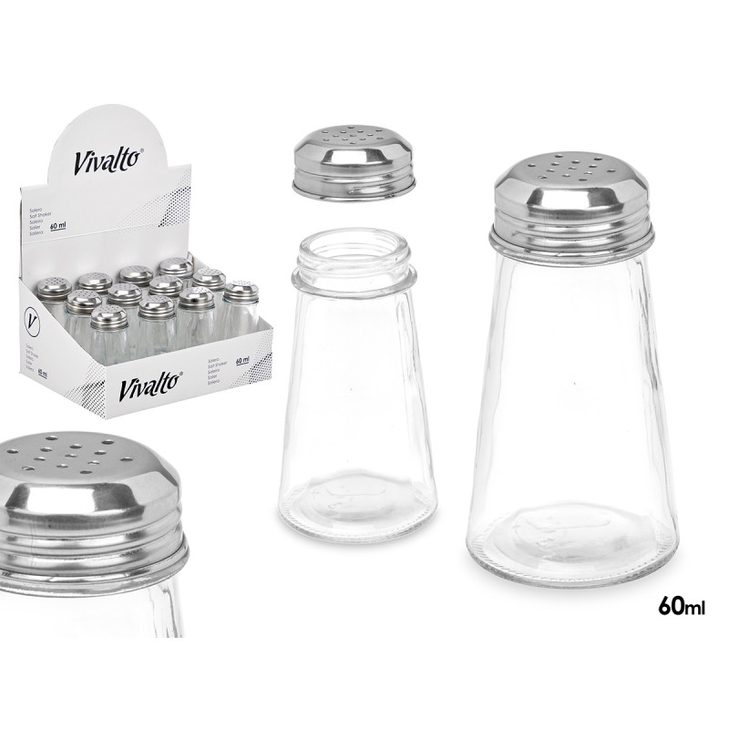 CONICAL GLASS SALT SHAKER