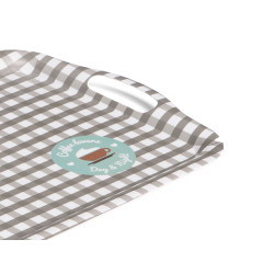 PLATEAU MÉLAMINE 42X27CM ASSORT 2 VICHY