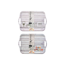 PLATEAU MÉLAMINE 42X27CM ASSORT 2 DINNER