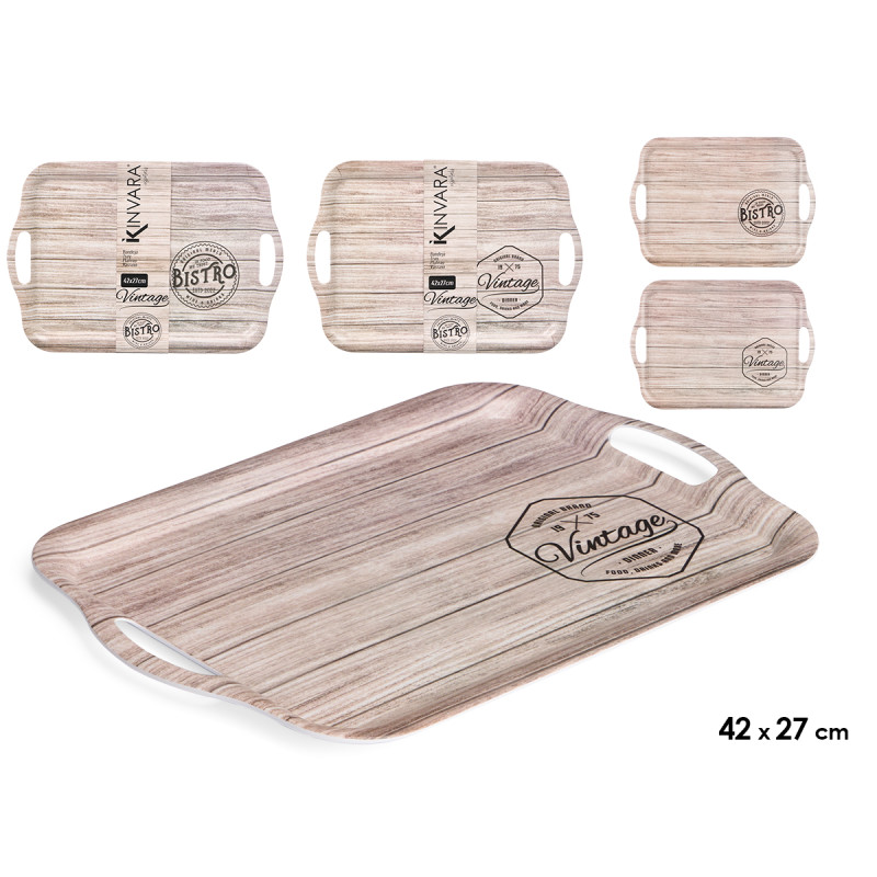 BANDEJA MELAMINA 42X27CM SURT 2 BISTRO