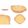 CASSEROLE TERRE CUITE ROND POIGNE 20CM JAUNE