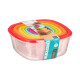 SET 7 CONTENITORI PLASTICA QUADRATI IL PRANZO