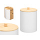 CONTENITORE PLASTICA COPERCHIO BAMBU BIANCO