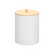 CONTENITORE PLASTICA COPERCHIO BAMBU BIANCO