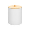 BOTE PLASTICO TAPA BAMBU BLANCO